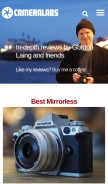 How cameralabs.com looks like on a mobile device such as an iPhone.