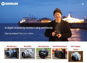How cameralabs.com looks like on a tablet such as an iPad.