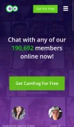 How camfrog.com looks like on a mobile device such as an iPhone.
