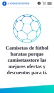 How camisetasstore.com looks like on a mobile device such as an iPhone.