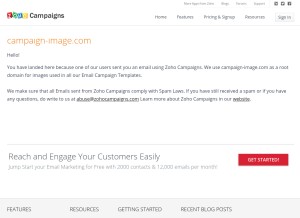How campaign-image.com looks like on a tablet such as an iPad.