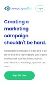 How campaignpilot.com looks like on a mobile device such as an iPhone.