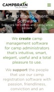 How campbrainoffice.com looks like on a mobile device such as an iPhone.