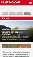 How camping-car.com looks like on a mobile device such as an iPhone.