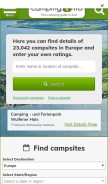 How camping.info looks like on a mobile device such as an iPhone.