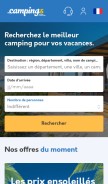 How campings.com looks like on a mobile device such as an iPhone.