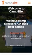 How campmanagement.com looks like on a mobile device such as an iPhone.