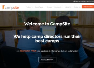 How campmanagement.com looks like on a tablet such as an iPad.