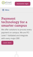 How campuscommerce.com looks like on a mobile device such as an iPhone.