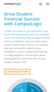 How campuslogic.com looks like on a mobile device such as an iPhone.