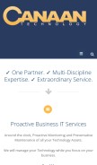 How canaantechnology.com looks like on a mobile device such as an iPhone.