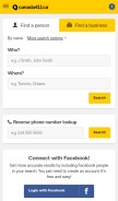 How canada411.ca looks like on a mobile device such as an iPhone.