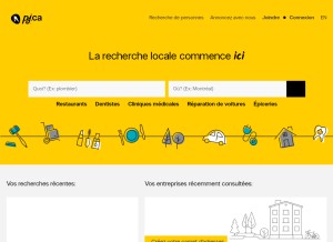 How canada411.pagesjaunes.ca looks like on a tablet such as an iPad.