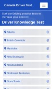 How canadadrivertest.com looks like on a mobile device such as an iPhone.