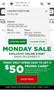 How canadiantire.ca looks like on a mobile device such as an iPhone.