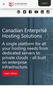 How canadianwebhosting.com looks like on a mobile device such as an iPhone.