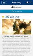 How canalblog.com looks like on a mobile device such as an iPhone.