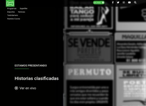 How canalrcn.com looks like on a tablet such as an iPad.