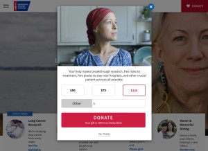 How cancer.org looks like on a tablet such as an iPad.