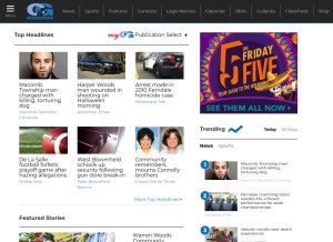 How candgnews.com looks like on a tablet such as an iPad.