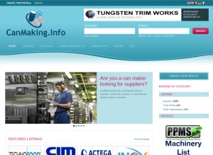 How canmaking.info looks like on a tablet such as an iPad.