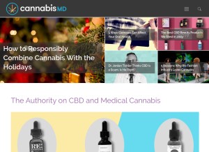 How cannabismd.com looks like on a tablet such as an iPad.