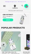 How cannapio.com looks like on a mobile device such as an iPhone.