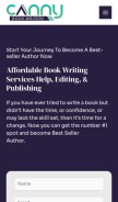 How cannybookwriters.com looks like on a mobile device such as an iPhone.