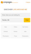 How canpages.ca looks like on a mobile device such as an iPhone.