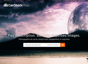 How canstockphoto.fr looks like on a tablet such as an iPad.
