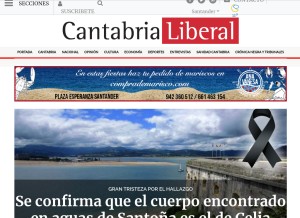 How cantabrialiberal.com looks like on a tablet such as an iPad.