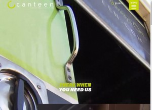 How canteen.com looks like on a tablet such as an iPad.