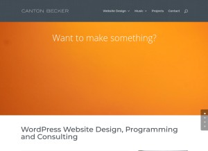 How cantonbecker.com looks like on a tablet such as an iPad.