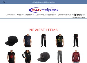 How cantoron.com looks like on a tablet such as an iPad.