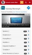 How canuckaudiomart.com looks like on a mobile device such as an iPhone.