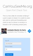 How canyouseeme.org looks like on a mobile device such as an iPhone.