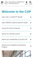 How cap.org looks like on a mobile device such as an iPhone.