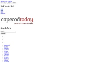 How capecodtoday.com looks like on a tablet such as an iPad.