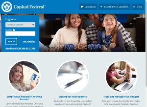 How capfed.com looks like on a tablet such as an iPad.