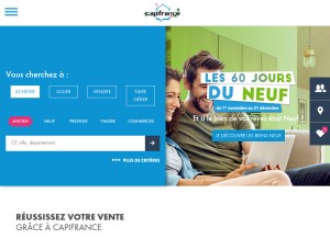 How capifrance.fr looks like on a tablet such as an iPad.