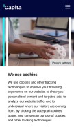 How capita.com looks like on a mobile device such as an iPhone.