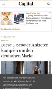 How capital.de looks like on a mobile device such as an iPhone.