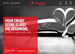 How capitalcu.com looks like on a tablet such as an iPad.