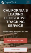 How capitoltrack.com looks like on a mobile device such as an iPhone.