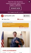How capradio.org looks like on a mobile device such as an iPhone.