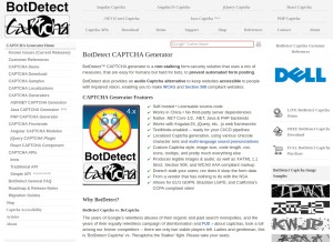 How captcha.com looks like on a tablet such as an iPad.