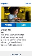 How captechventures.com looks like on a mobile device such as an iPhone.