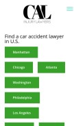 How caraccidentlawyers.us looks like on a mobile device such as an iPhone.