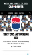 How caranddriver.com looks like on a mobile device such as an iPhone.