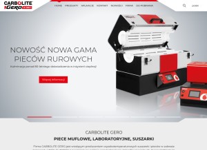 How carbolite-gero.pl looks like on a tablet such as an iPad.